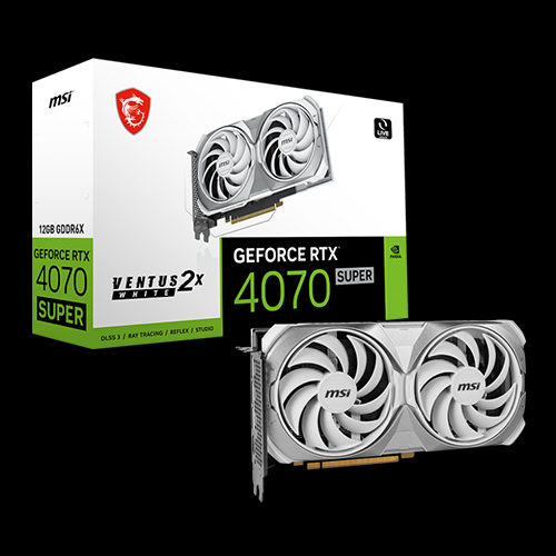 MSI GeForce RTX 4070 SUPER 12G VENTUS 2X WHITE OC Graphics Card
